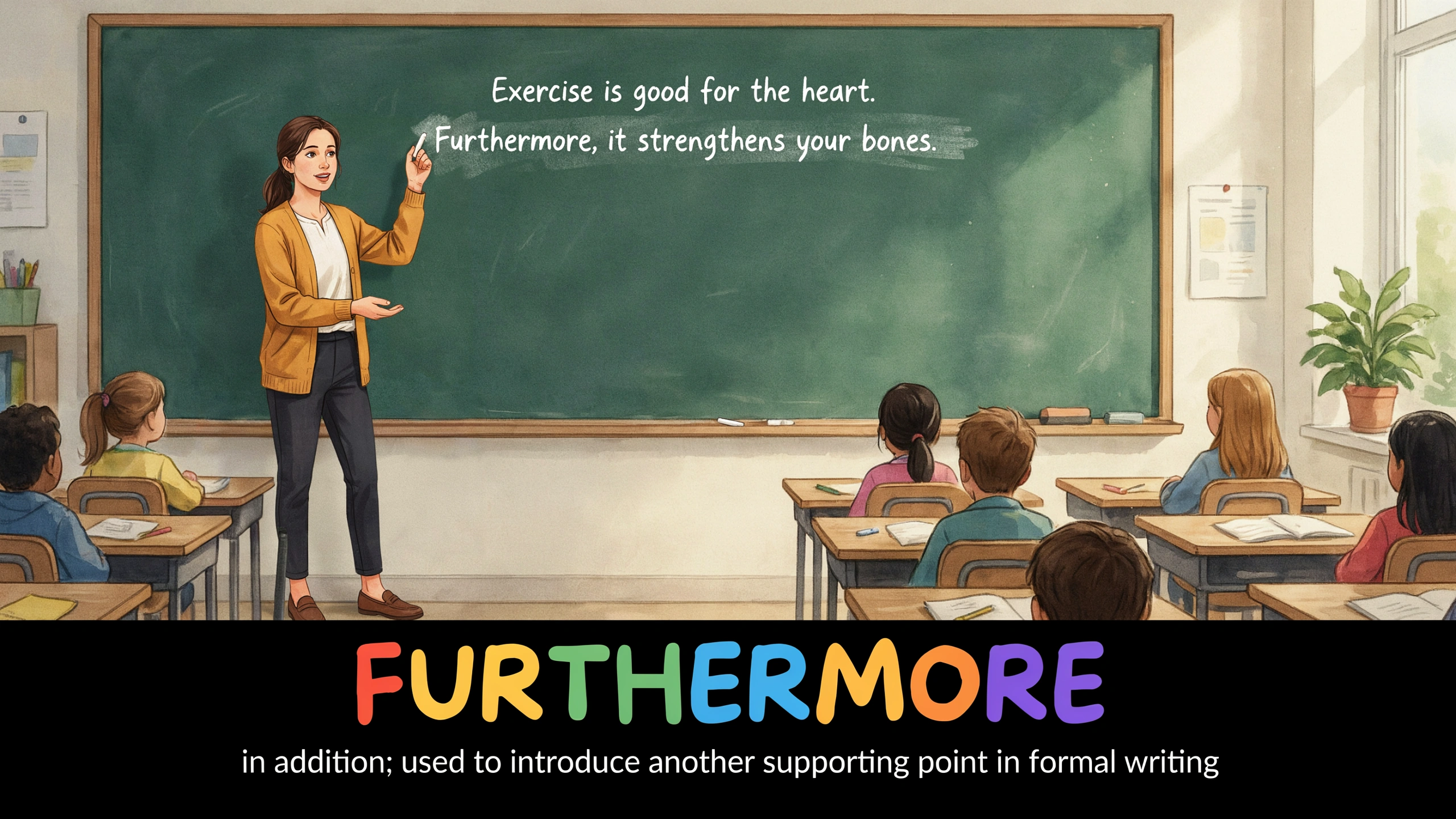 English Illustration for furthermore